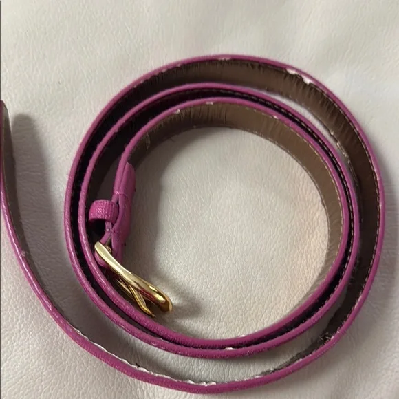 Michael Michael Kors Textured Pink Leather Belt - Picture 12 of 12